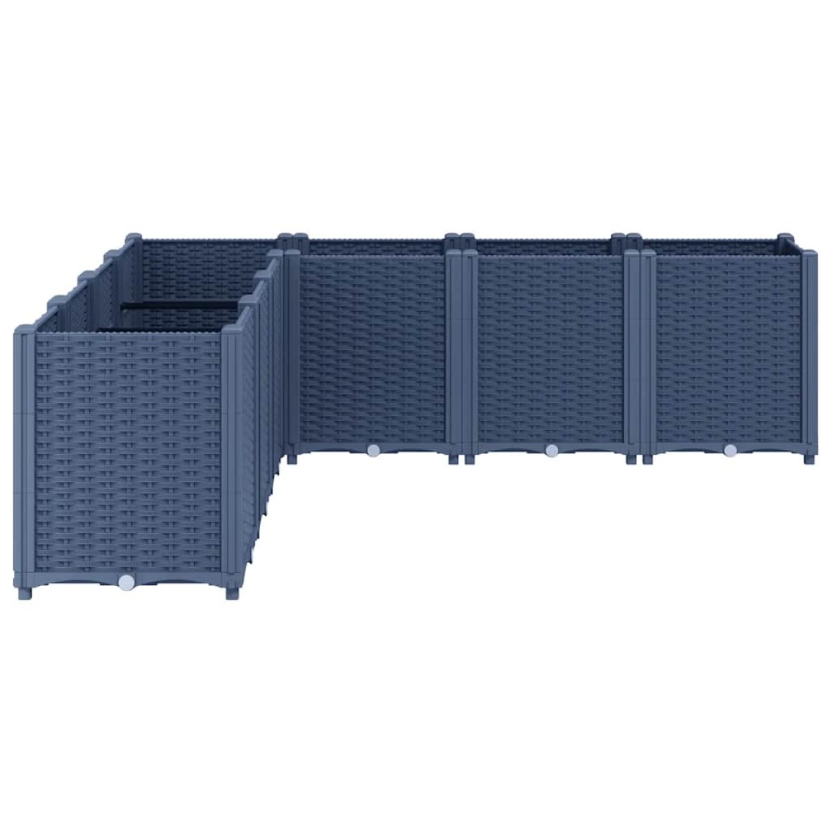 vidaXL Ζαρντινιέρα Κήπου Μπλε Γκρι 160x160x53 εκ. Πολυπροπυλένιο