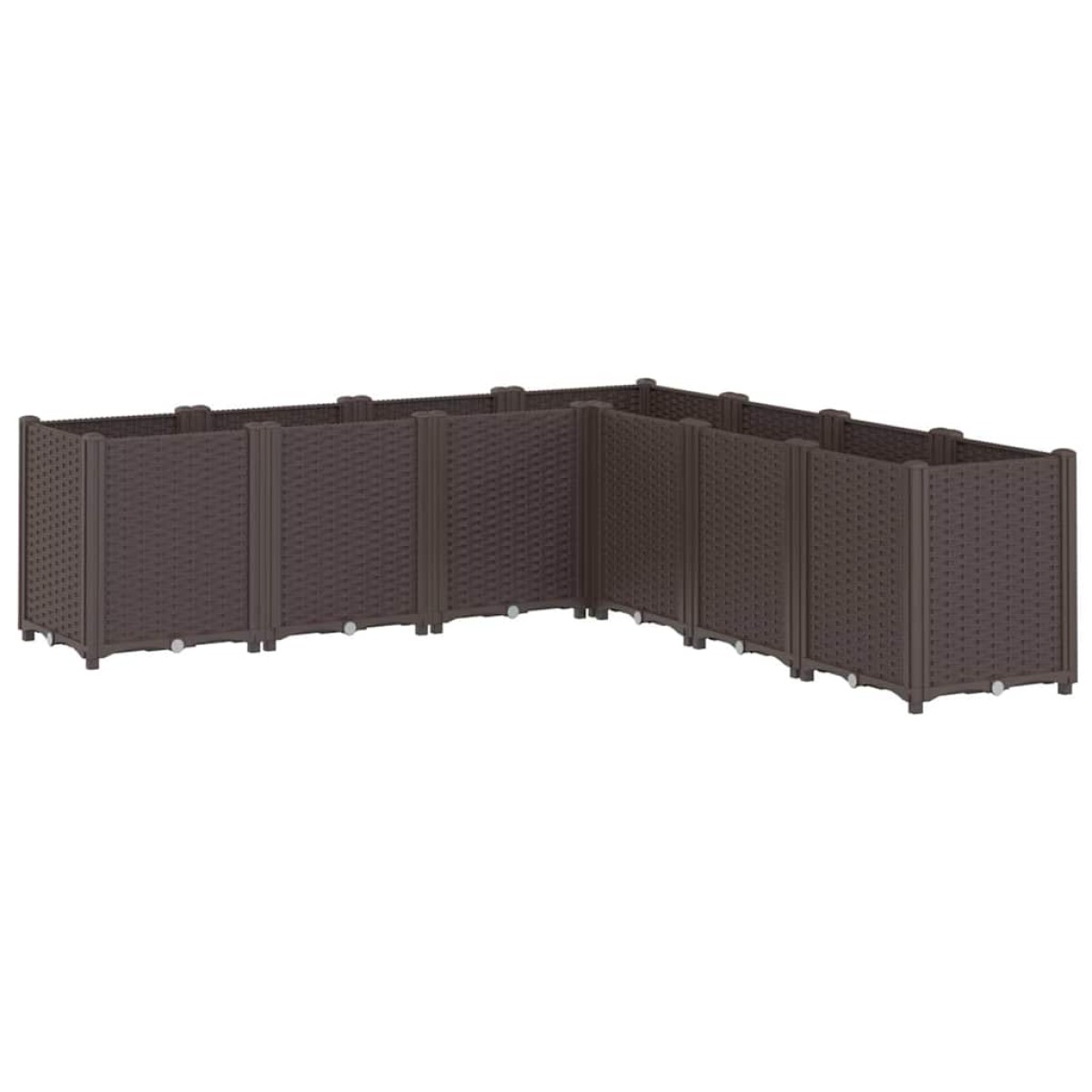 vidaXL Ζαρντινιέρα Κήπου Καφέ 160x160x53 εκ. Πολυπροπυλένιο