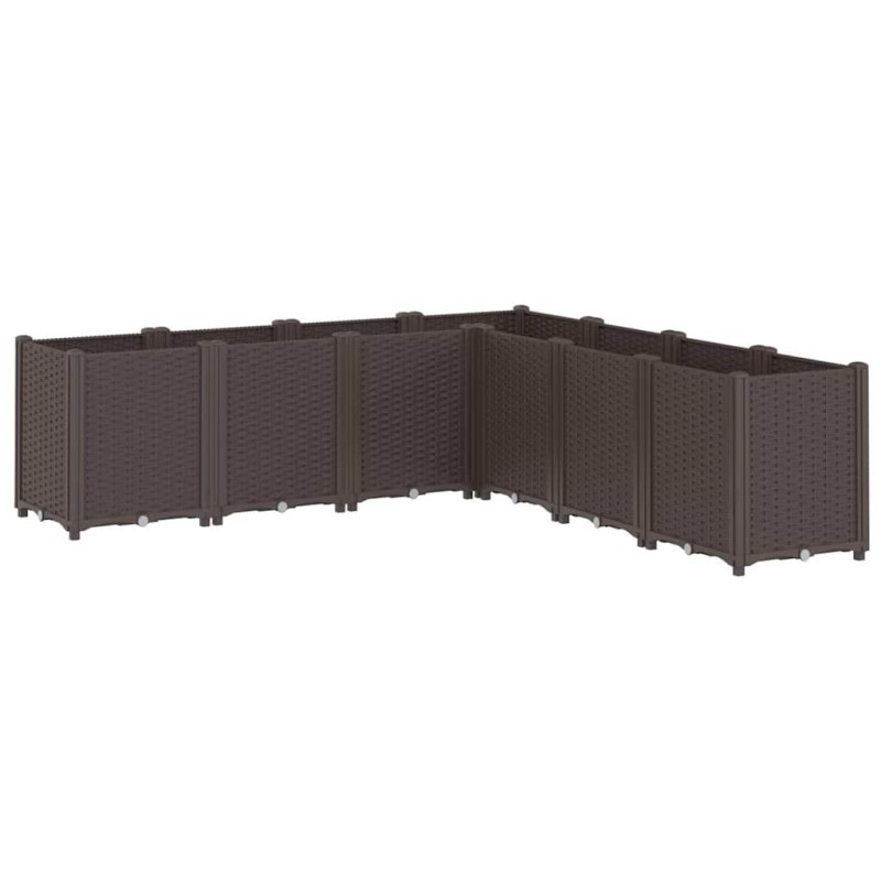 vidaXL Ζαρντινιέρα Κήπου Καφέ 160x160x53 εκ. Πολυπροπυλένιο