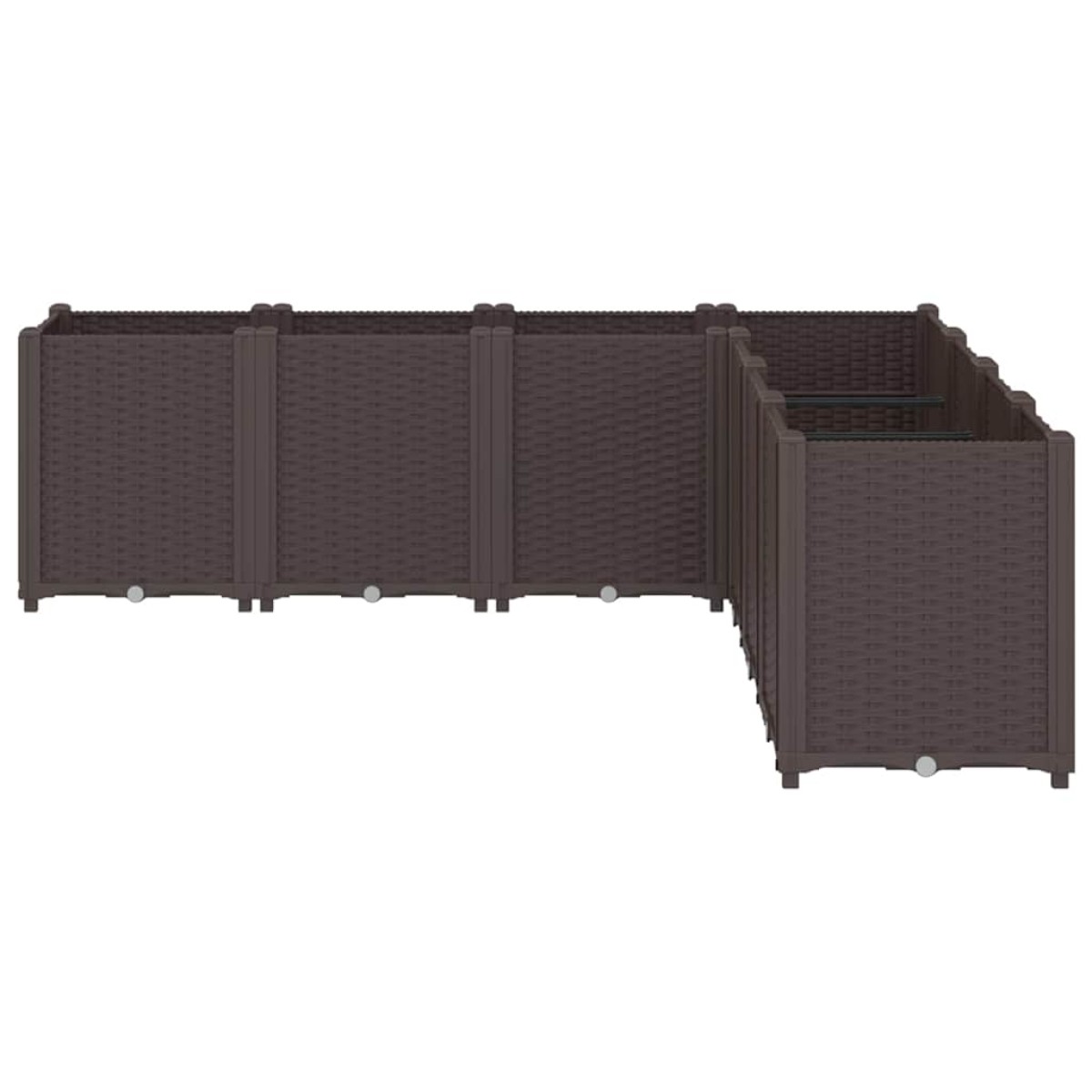 vidaXL Ζαρντινιέρα Κήπου Καφέ 160x160x53 εκ. Πολυπροπυλένιο