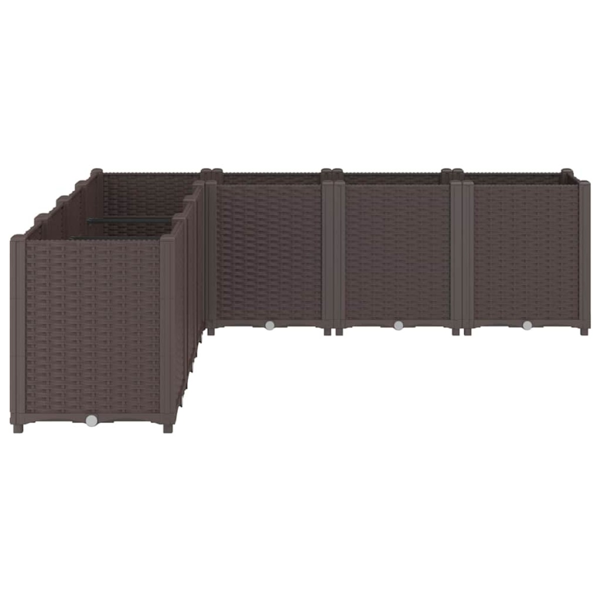 vidaXL Ζαρντινιέρα Κήπου Καφέ 160x160x53 εκ. Πολυπροπυλένιο