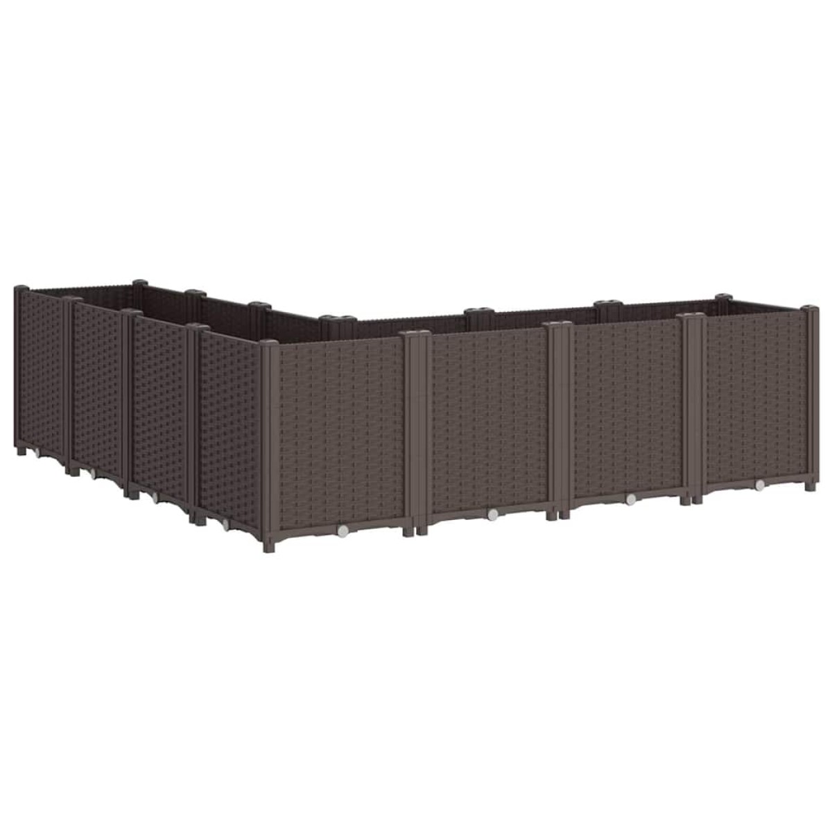 vidaXL Ζαρντινιέρα Κήπου Καφέ 160x160x53 εκ. Πολυπροπυλένιο
