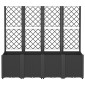 vidaXL Ζαρντινιέρα Κήπου με Καφασωτό Μαύρο 160 x 40 x 140 εκ. από PP