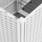 vidaXL Ζαρντινιέρα Κήπου με Καφασωτό Λευκή 160x40x140 εκ. Πολυπροπ.
