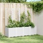 vidaXL Ζαρντινιέρα Κήπου με Καφασωτό Λευκή 160x40x140 εκ. Πολυπροπ.