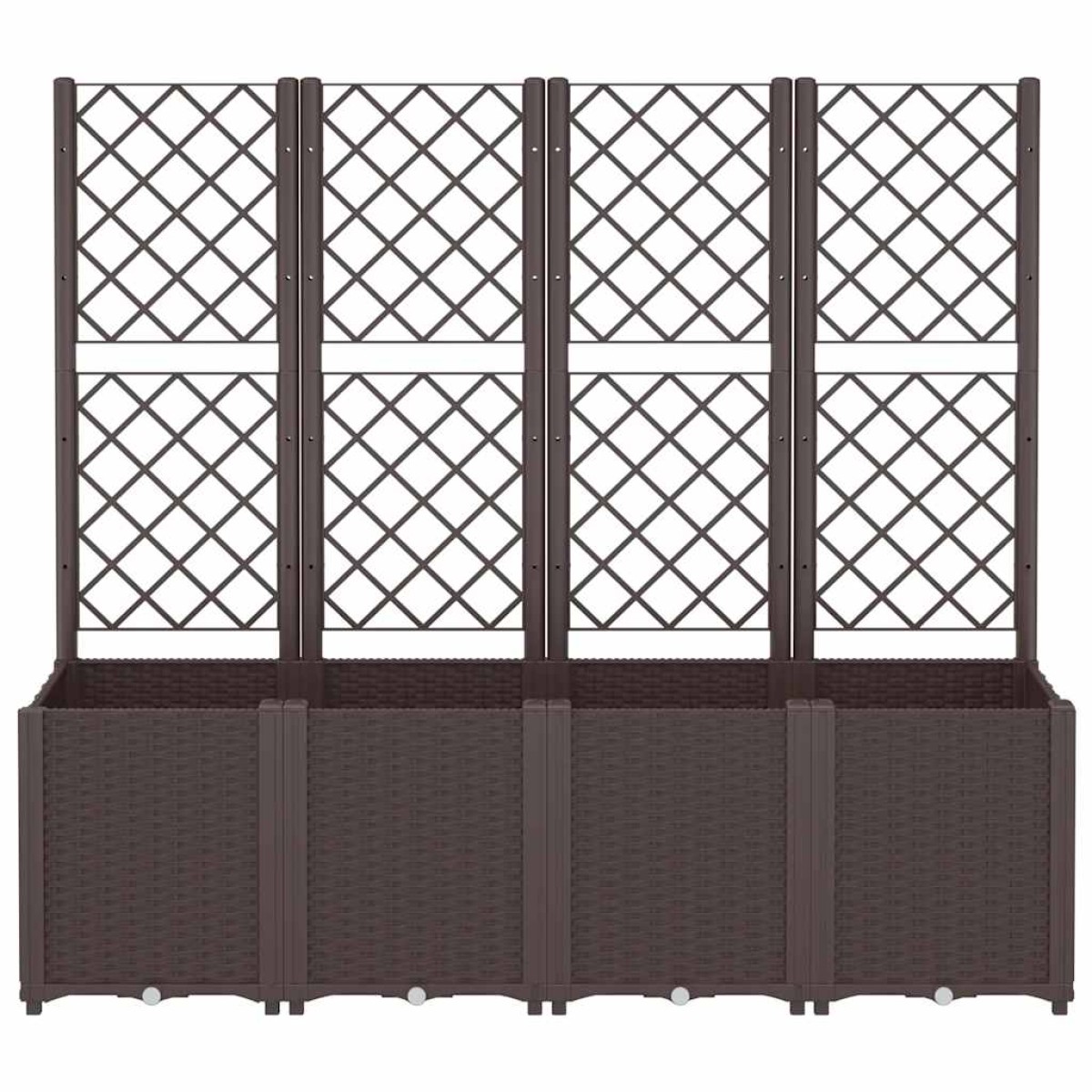 vidaXL Ζαρντινιέρα Κήπου με Καφασωτό Καφέ 160 x 40 x 140 εκ. από PP