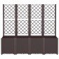 vidaXL Ζαρντινιέρα Κήπου με Καφασωτό Καφέ 160 x 40 x 140 εκ. από PP