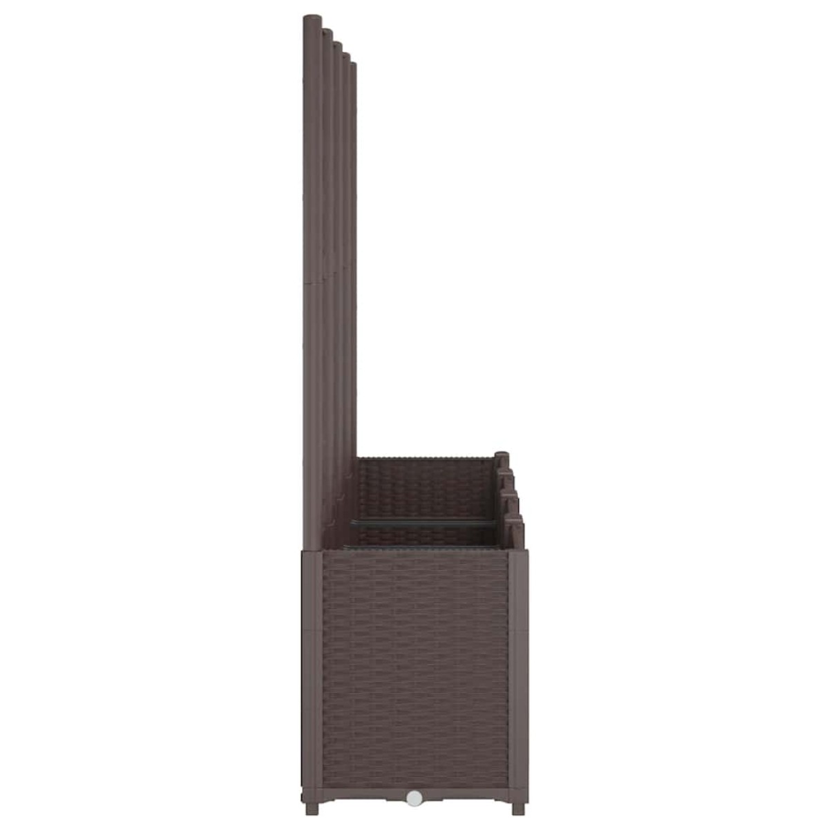 vidaXL Ζαρντινιέρα Κήπου με Καφασωτό Καφέ 160 x 40 x 140 εκ. από PP