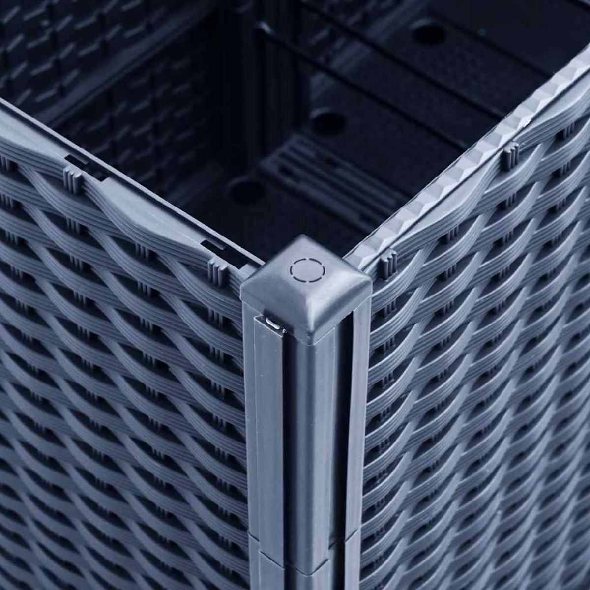 vidaXL Ζαρντινιέρα Κήπου με Καφασωτό Μπλε Γκρι 160x160x140 εκ. από PP