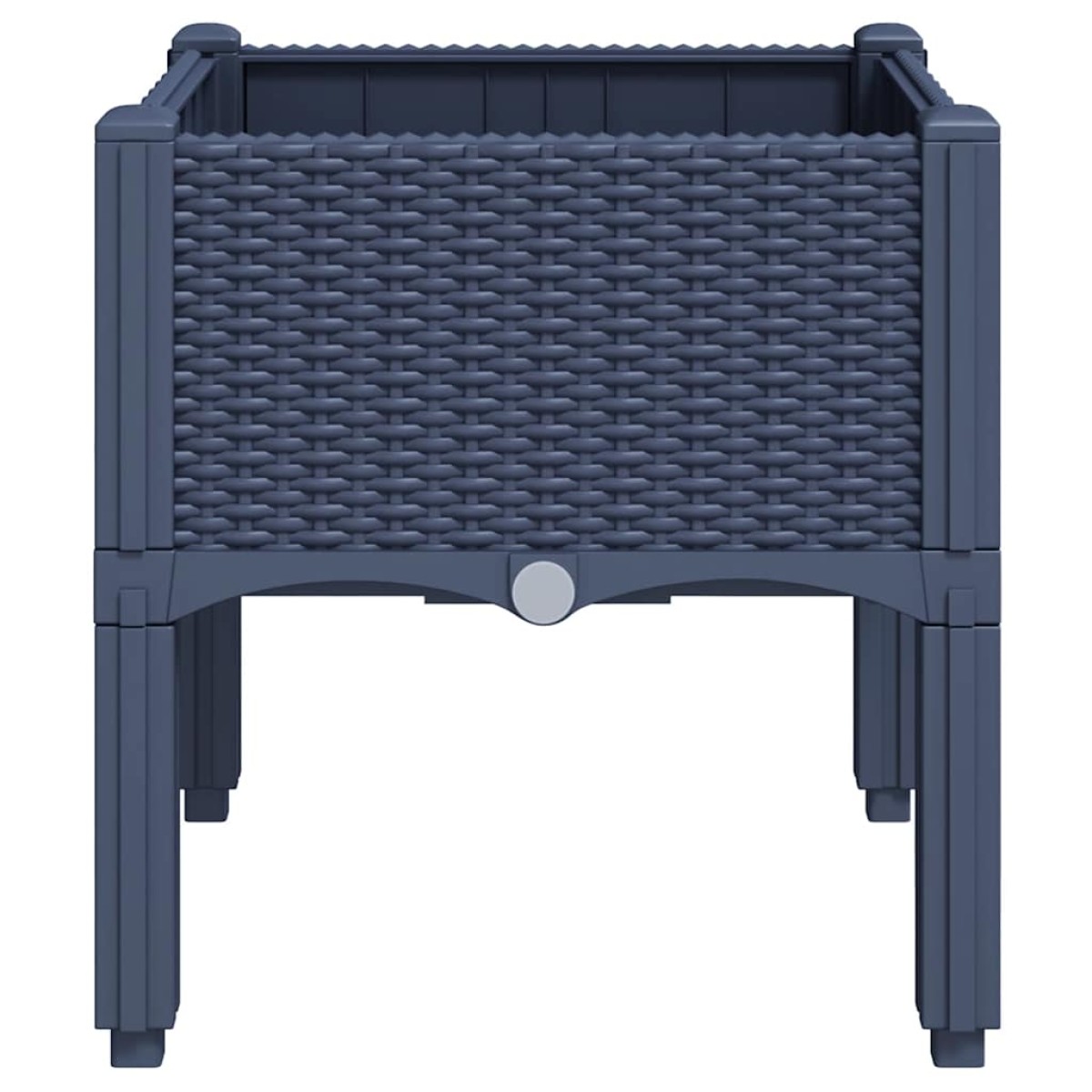 vidaXL Ζαρντινιέρα Κήπου με Πόδια Μπλε Γκρι 40x40x42 εκ. από Πολυπροπυλένιο