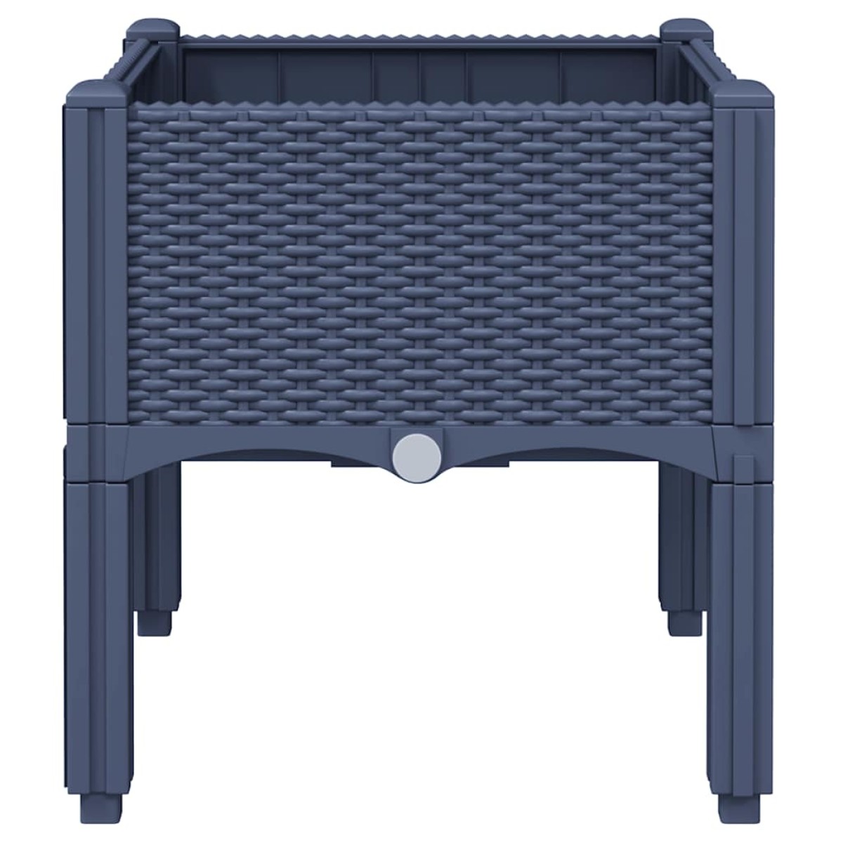 vidaXL Ζαρντινιέρα Κήπου με Πόδια Μπλε Γκρι 40x40x42 εκ. από Πολυπροπυλένιο