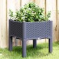 vidaXL Ζαρντινιέρα Κήπου με Πόδια Μπλε Γκρι 40x40x42 εκ. από Πολυπροπυλένιο