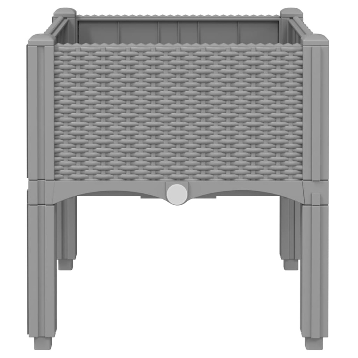 vidaXL Ζαρντινιέρα Κήπου με Πόδια Αν. Γκρι 40x40x42 εκ Πολυπροπυλένιο