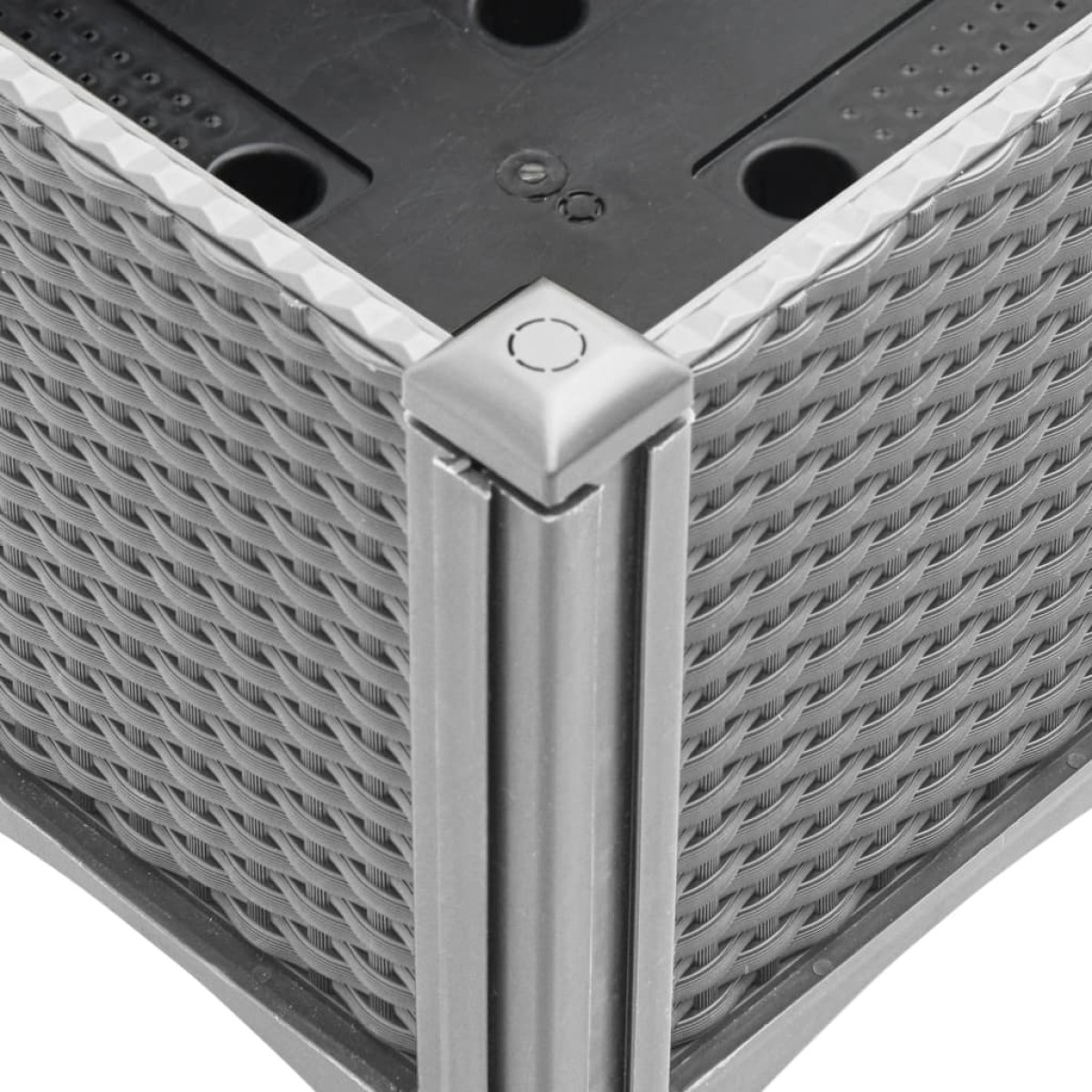 vidaXL Ζαρντινιέρα Κήπου με Πόδια Αν. Γκρι 40x40x42 εκ Πολυπροπυλένιο
