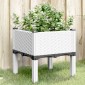 vidaXL Ζαρντινιέρα Κήπου με Πόδια Λευκή 40x40x42 εκ. Πολυπροπυλένιο
