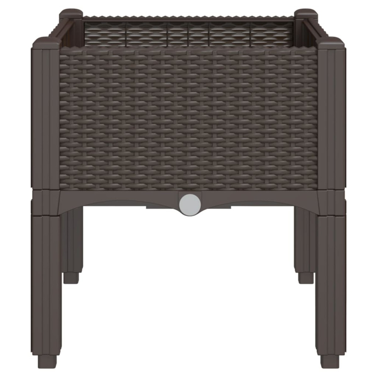 vidaXL Ζαρντινιέρα Κήπου με Πόδια Καφέ 40x40x42 εκ. Πολυπροπυλένιο