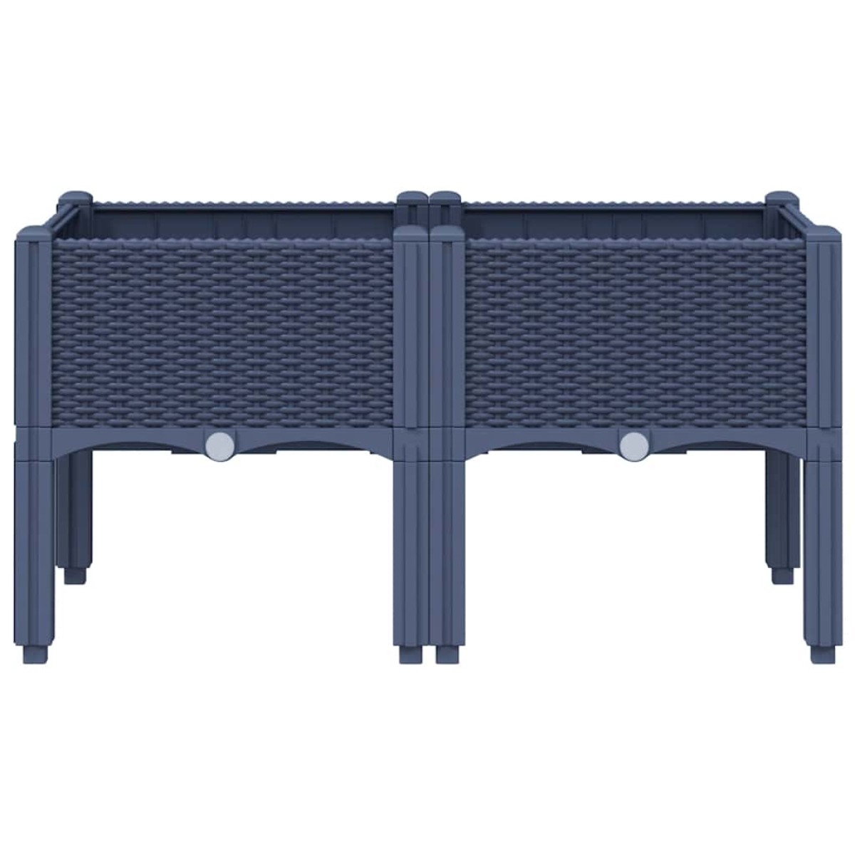 vidaXL Ζαρντινιέρα Κήπου με Πόδια Μπλε Γκρι 80x40x42 εκ. από Πολυπροπυλένιο