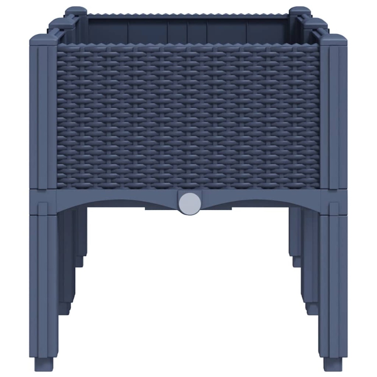 vidaXL Ζαρντινιέρα Κήπου με Πόδια Μπλε Γκρι 80x40x42 εκ. από Πολυπροπυλένιο