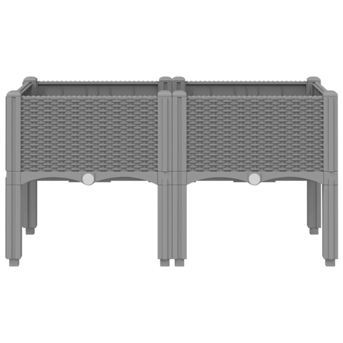 vidaXL Ζαρντινιέρα Κήπου με Πόδια Αν. Γκρι 80x40x42 εκ Πολυπροπυλένιο