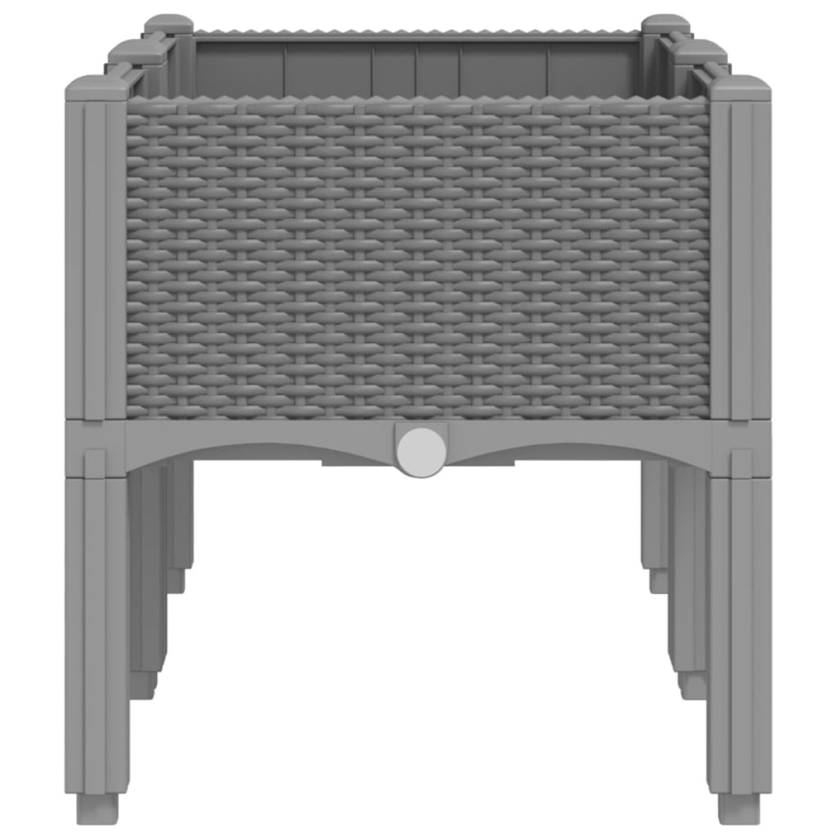 vidaXL Ζαρντινιέρα Κήπου με Πόδια Αν. Γκρι 80x40x42 εκ Πολυπροπυλένιο