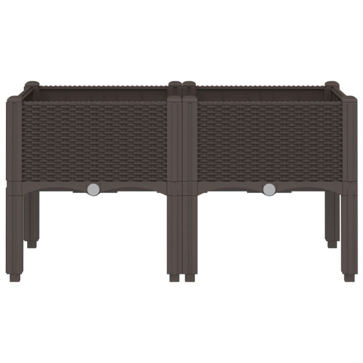 vidaXL Ζαρντινιέρα Κήπου με Πόδια Καφέ 80x40x42 εκ. Πολυπροπυλένιο
