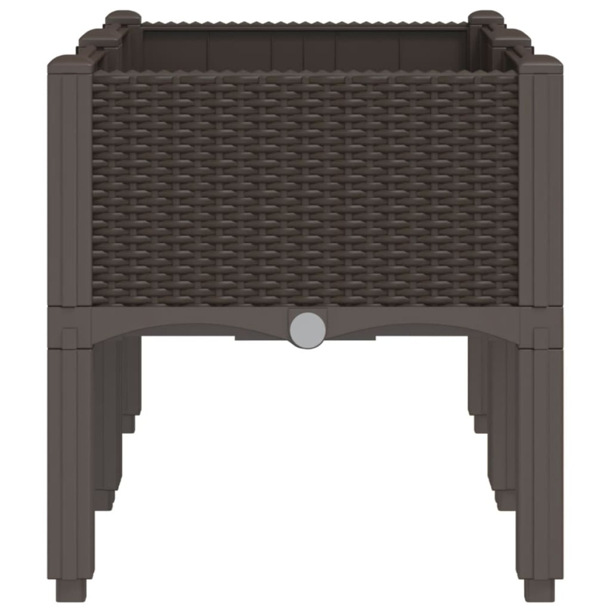 vidaXL Ζαρντινιέρα Κήπου με Πόδια Καφέ 80x40x42 εκ. Πολυπροπυλένιο