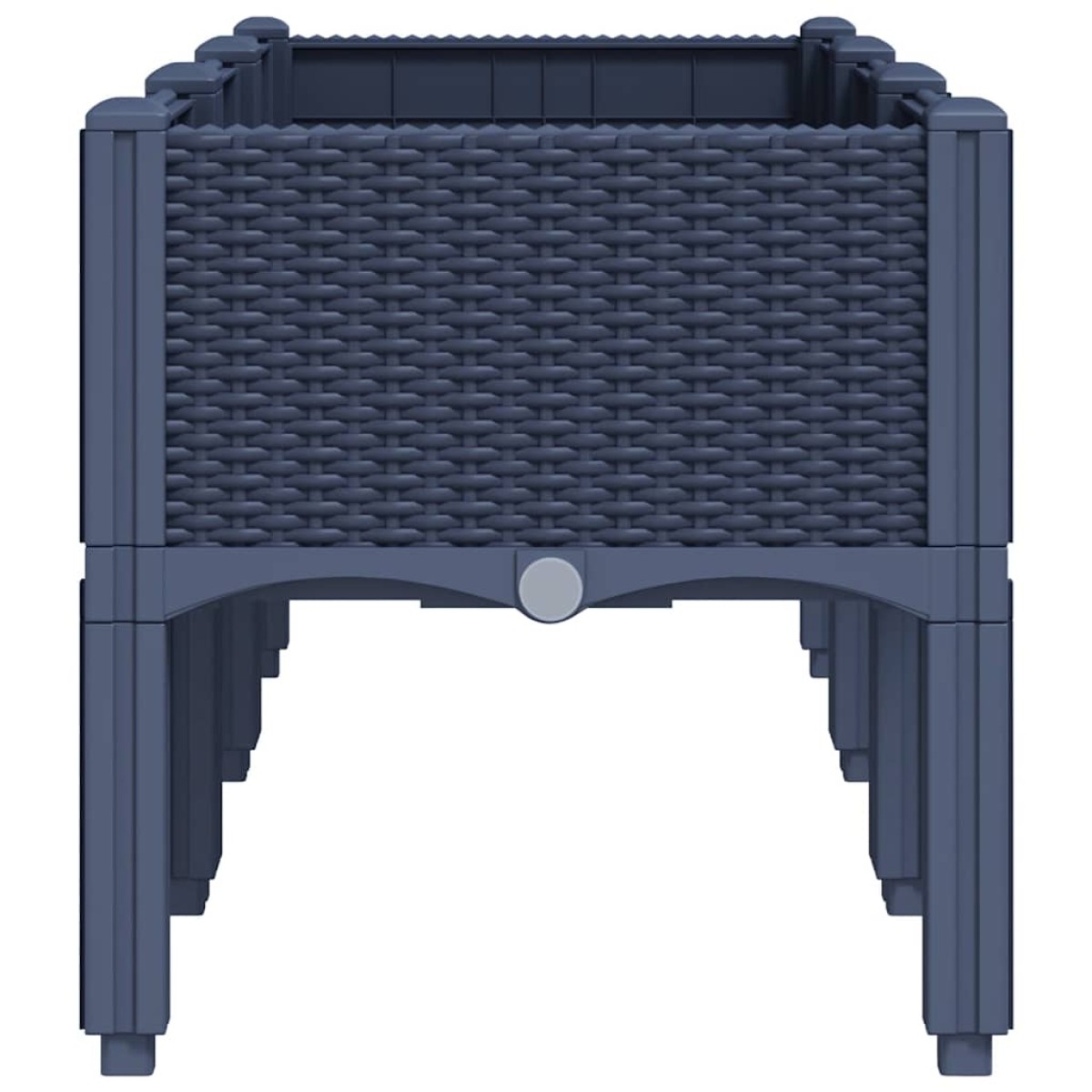 vidaXL Ζαρντινιέρα Κήπου με Πόδια Μπλε Γκρι 120x40x42 εκ. Πολυπροπυλένιο
