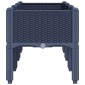 vidaXL Ζαρντινιέρα Κήπου με Πόδια Μπλε Γκρι 120x40x42 εκ. Πολυπροπυλένιο