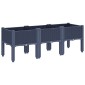 vidaXL Ζαρντινιέρα Κήπου με Πόδια Μπλε Γκρι 120x40x42 εκ. Πολυπροπυλένιο