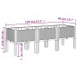 vidaXL Ζαρντινιέρα Κήπου με Πόδια Μπλε Γκρι 120x40x42 εκ. Πολυπροπυλένιο