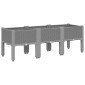 vidaXL Ζαρντινιέρα Κήπου με Πόδια Αν. Γκρι 120x40x42 εκ Πολυπροπυλένιο