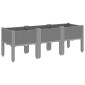 vidaXL Ζαρντινιέρα Κήπου με Πόδια Αν. Γκρι 120x40x42 εκ Πολυπροπυλένιο
