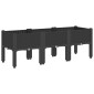 vidaXL Ζαρντινιέρα Κήπου με Πόδια Μαύρη 120x40x42 εκ. Πολυπροπυλένιο