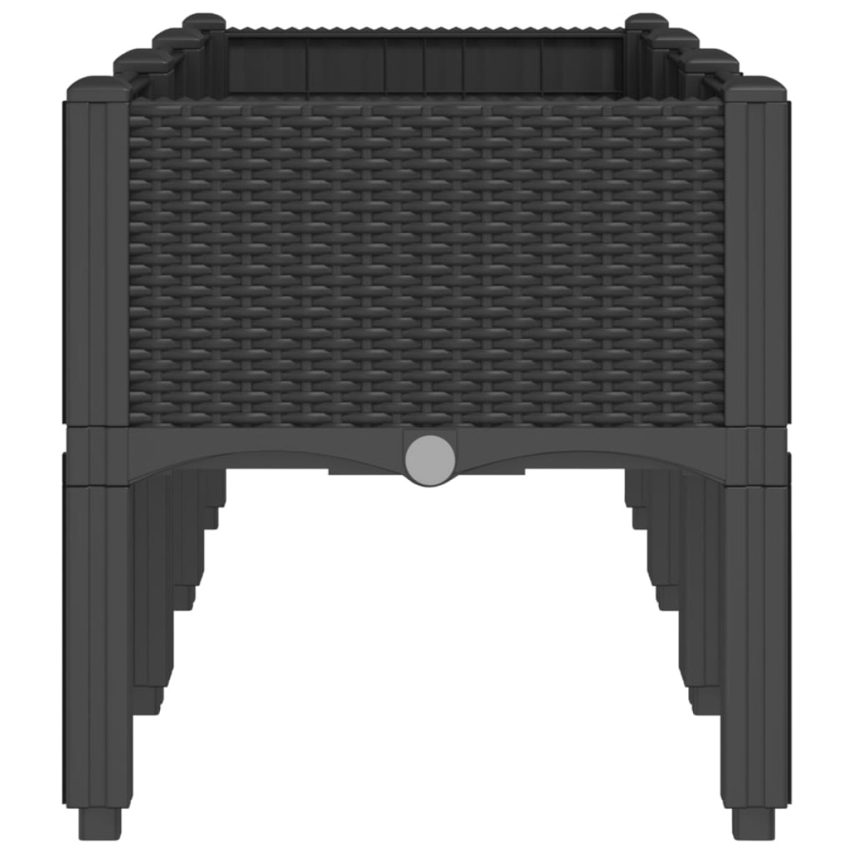 vidaXL Ζαρντινιέρα Κήπου με Πόδια Μαύρη 120x40x42 εκ. Πολυπροπυλένιο