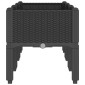 vidaXL Ζαρντινιέρα Κήπου με Πόδια Μαύρη 120x40x42 εκ. Πολυπροπυλένιο