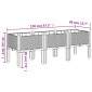vidaXL Ζαρντινιέρα Κήπου με Πόδια Μαύρη 120x40x42 εκ. Πολυπροπυλένιο
