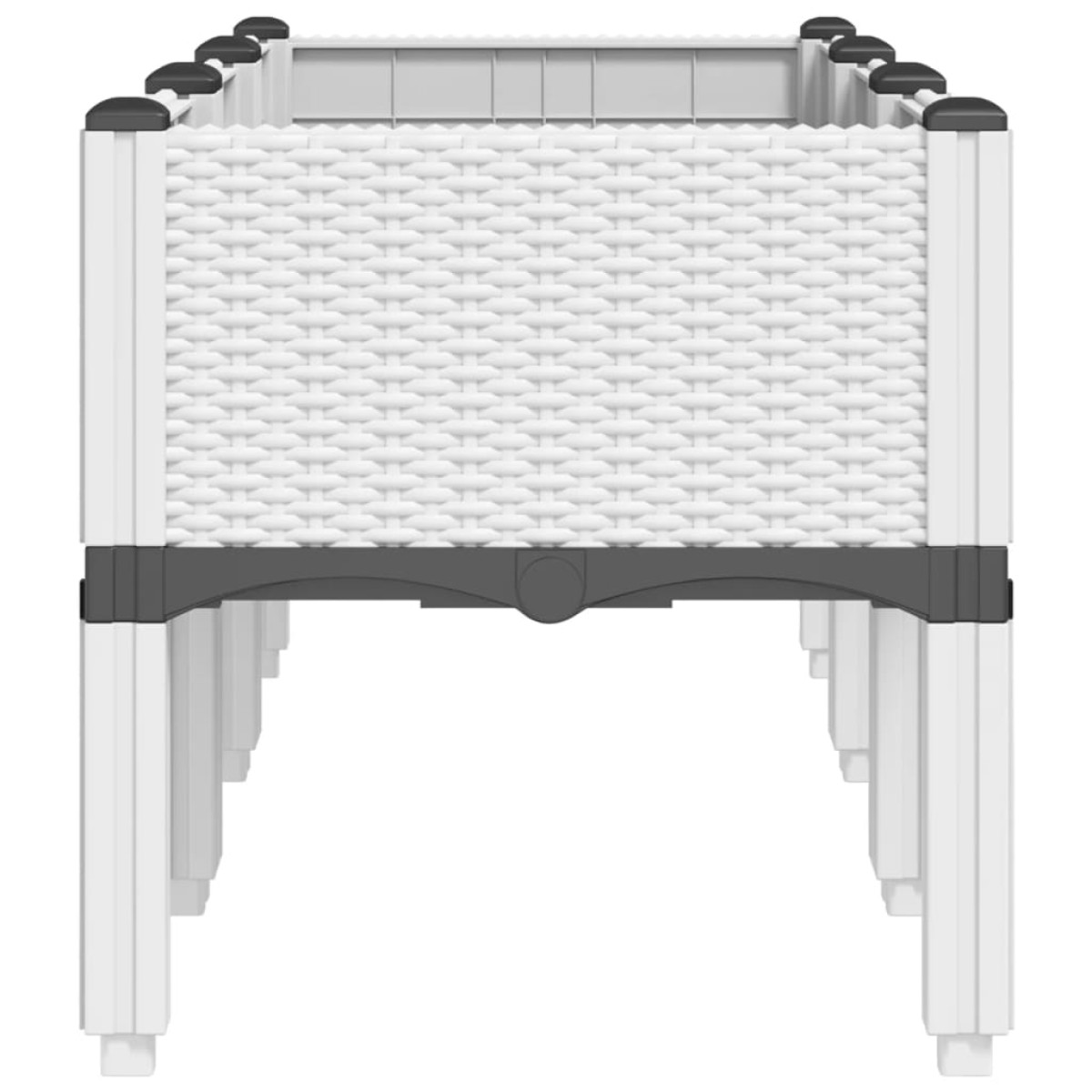 vidaXL Ζαρντινιέρα Κήπου με Πόδια Λευκή 120x40x42 εκ. Πολυπροπυλένιο