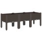 vidaXL Ζαρντινιέρα Κήπου με Πόδια Καφέ 120x40x42 εκ. Πολυπροπυλένιο