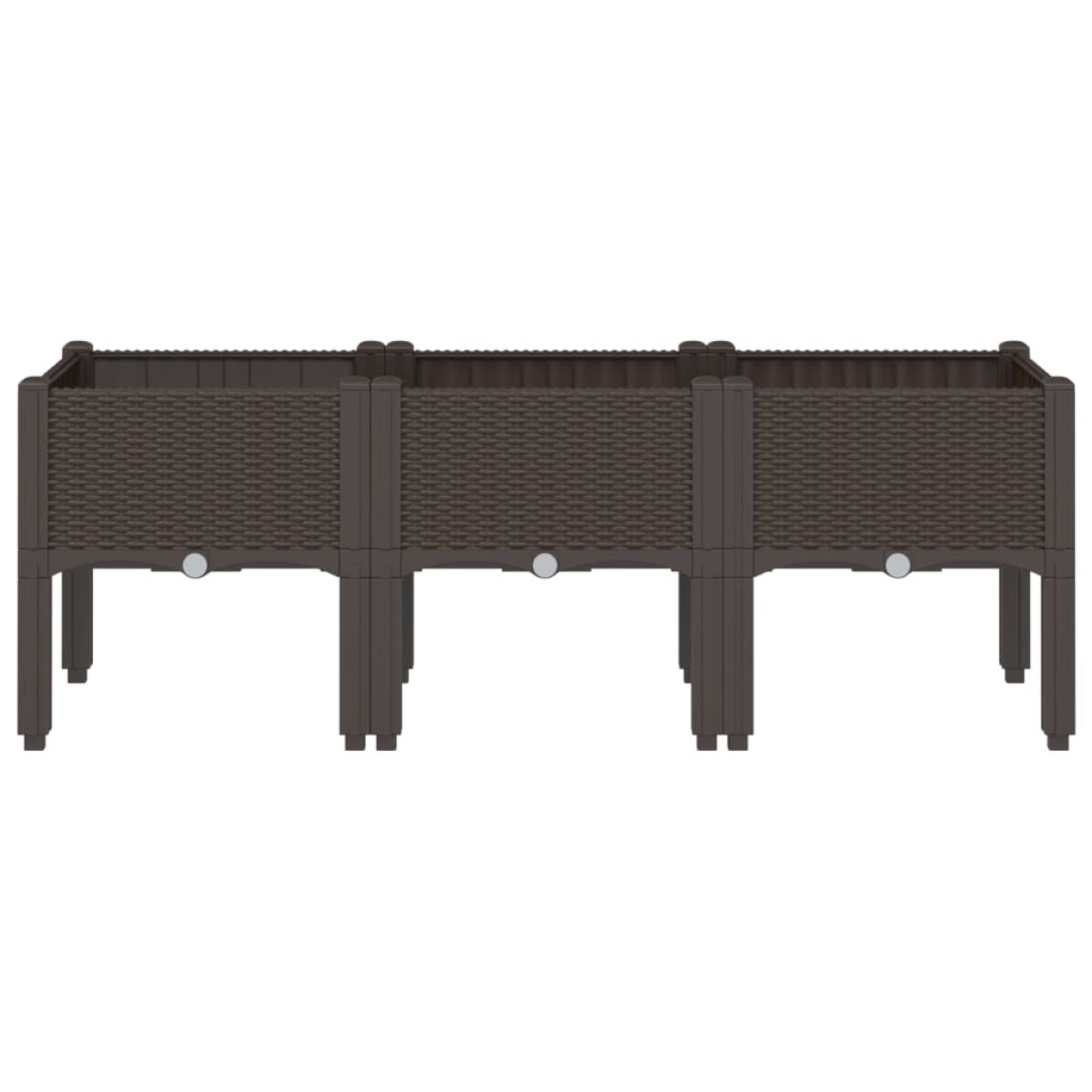 vidaXL Ζαρντινιέρα Κήπου με Πόδια Καφέ 120x40x42 εκ. Πολυπροπυλένιο