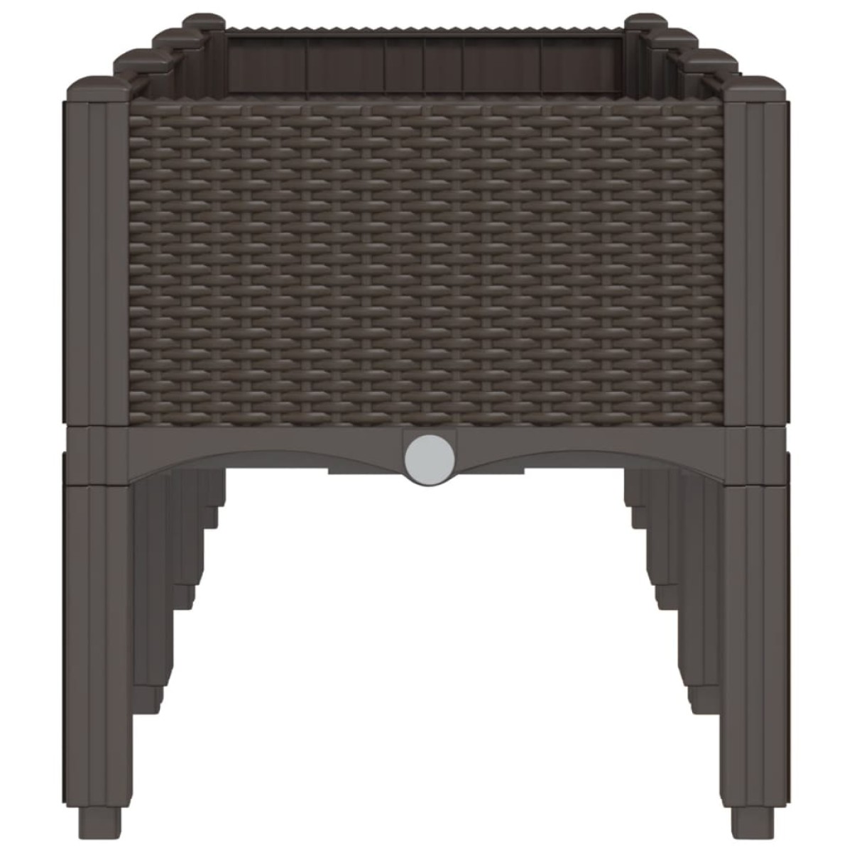 vidaXL Ζαρντινιέρα Κήπου με Πόδια Καφέ 120x40x42 εκ. Πολυπροπυλένιο