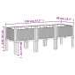 vidaXL Ζαρντινιέρα Κήπου με Πόδια Καφέ 120x40x42 εκ. Πολυπροπυλένιο