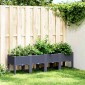 vidaXL Ζαρντινιέρα Κήπου με Πόδια Μπλε Γκρι 160x40x42 εκ. Πολυπροπυλένιο