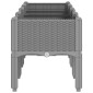 vidaXL Ζαρντινιέρα Κήπου με Πόδια Αν. Γκρι 160x40x42 εκ Πολυπροπυλένιο