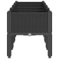 vidaXL Ζαρντινιέρα Κήπου με Πόδια Μαύρη 160x40x42 εκ. Πολυπροπυλένιο