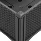 vidaXL Ζαρντινιέρα Κήπου με Πόδια Μαύρη 160x40x42 εκ. Πολυπροπυλένιο