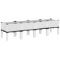 vidaXL Ζαρντινιέρα Κήπου με Πόδια Λευκή 160x40x42 εκ. Πολυπροπυλένιο