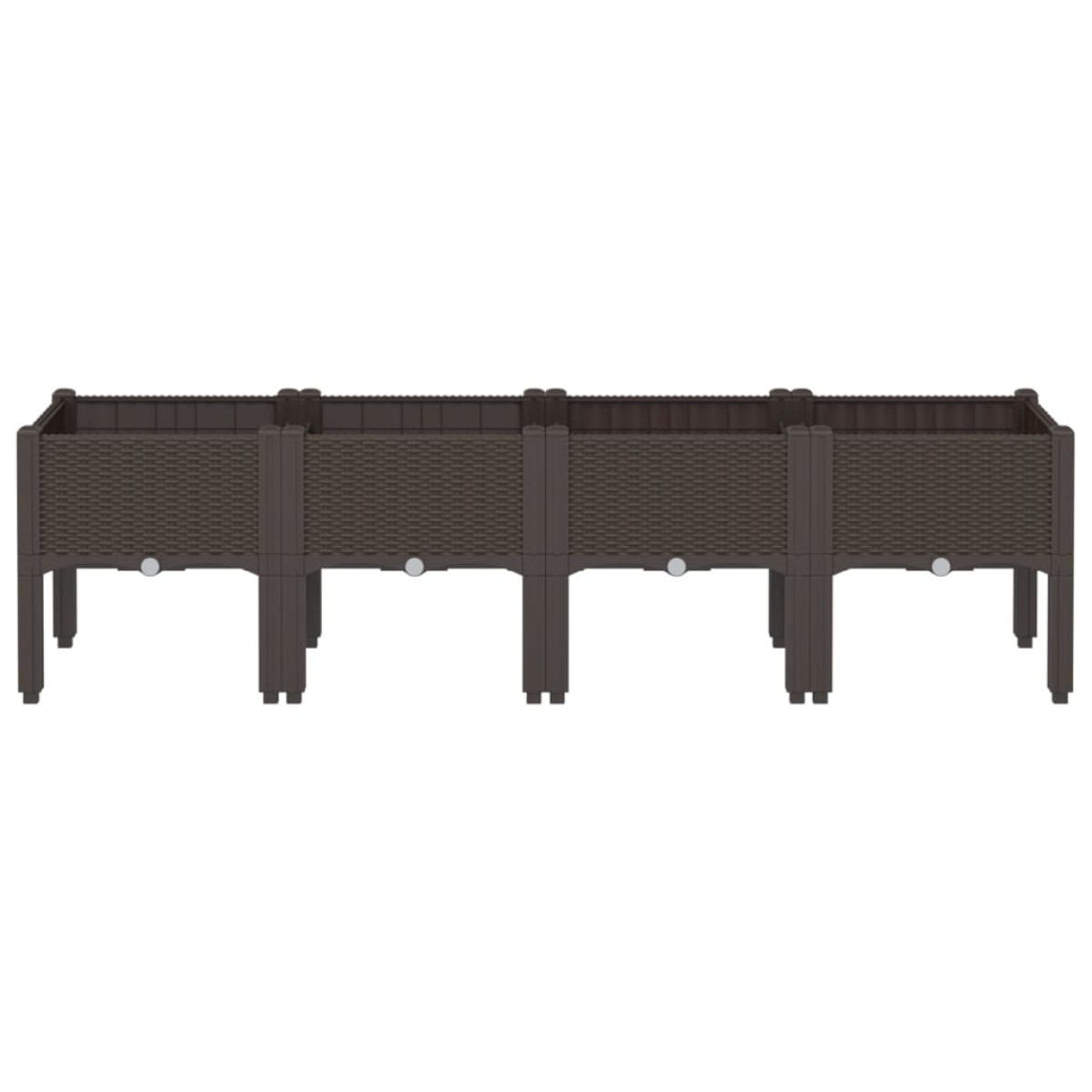 vidaXL Ζαρντινιέρα Κήπου με Πόδια Καφέ 160x40x42 εκ. Πολυπροπυλένιο