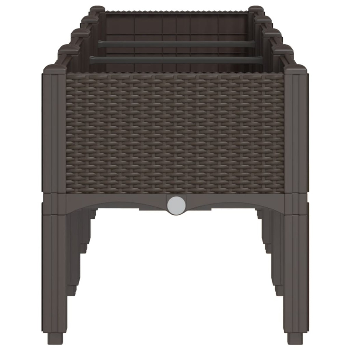 vidaXL Ζαρντινιέρα Κήπου με Πόδια Καφέ 160x40x42 εκ. Πολυπροπυλένιο