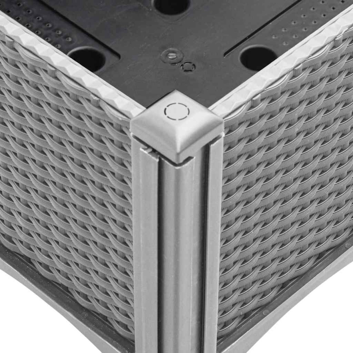 vidaXL Ζαρντινιέρα Κήπου με Πόδια Αν. Γκρι 160x120x42 εκ. Πολυπροπ.