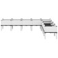 vidaXL Ζαρντινιέρα Κήπου με Πόδια Λευκή 200x160x42 εκ. Πολυπροπυλένιο